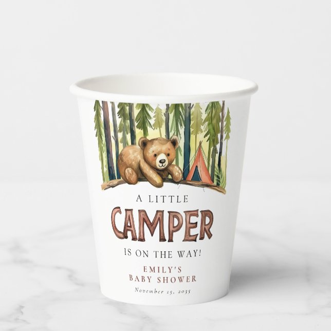 Vasos De Papel A Little Camper Forest Baby Shower (Anverso)