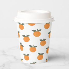 Vasos De Papel A Little Cutie Orange Gender Neutral Baby Shower