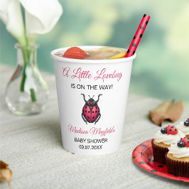 Vasos De Papel A Little Love Bug Is On The Way Ladybug