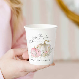 Vasos De Papel A Little Pumpkin Girl Baby Shower