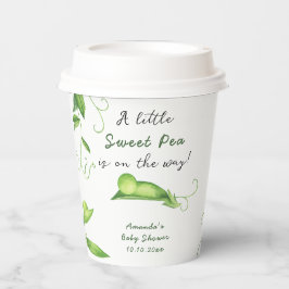 Vasos De Papel A Little Sweet Pea Is On The Way Baby Shower