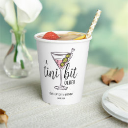 Vasos De Papel A Tini Bit Older Martini Cocktail Themed Birthday