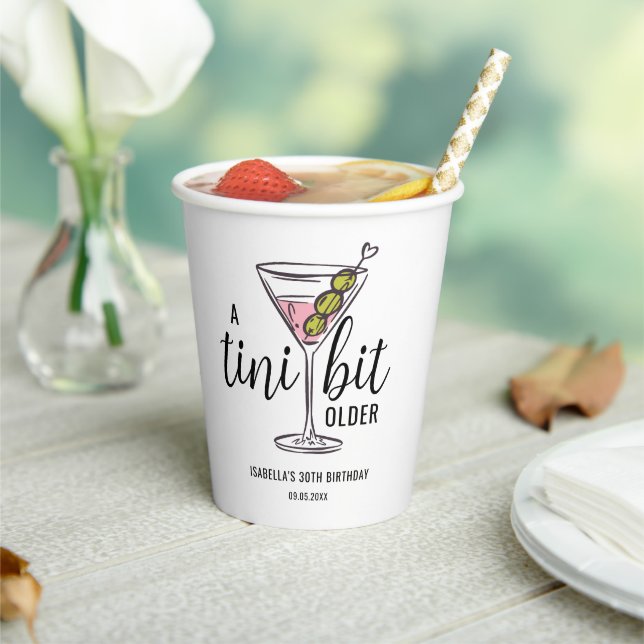 Vasos De Papel A Tini Bit Older Martini Cocktail Themed Birthday (in situ)