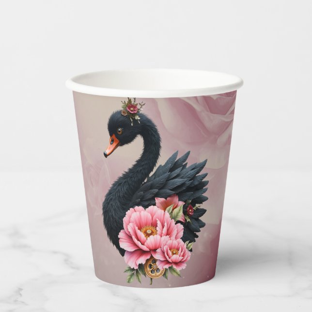 Vasos De Papel A touch of rose and swan's glow. (Anverso)