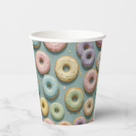 Vasos De Papel A Whimsical Pastel Donut Dream