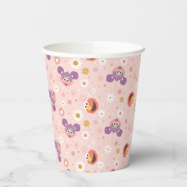 Vasos De Papel Abby Cadabby y Elmo | Patrón Bosque (Izquierda)