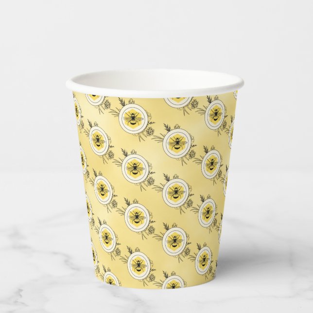 Vasos De Papel Abeja (Anverso)