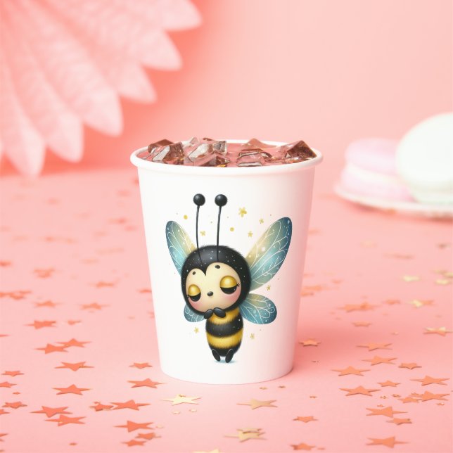 Vasos De Papel  Abeja caprichosa durmiendo  (in situ)