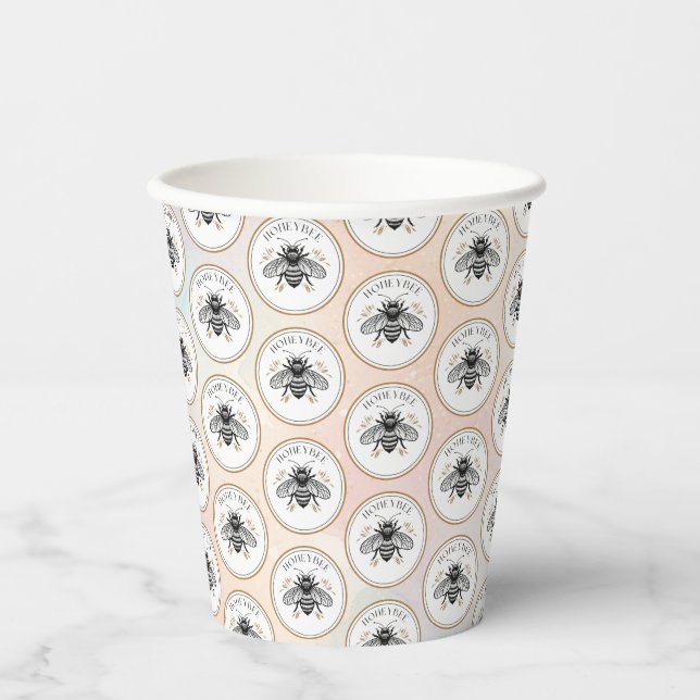 Vasos De Papel Abeja Melífera (Anverso)