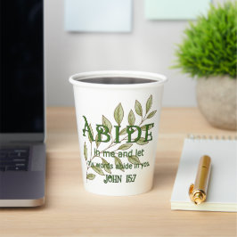 Vasos De Papel Abide A Mí Christian