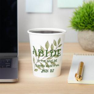 Vasos De Papel Abide A Mí Christian 