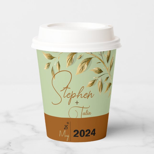 Vasos De Papel Abraza la elegancia natural (Anverso)