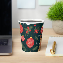 Vasos De Papel Abrazando el espíritu navideño, Feliz Navidad