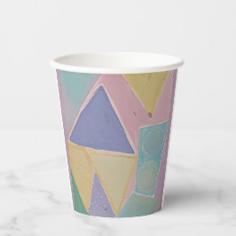 Vasos De Papel Abstracciones Serenas: Un Sueño en Pastel