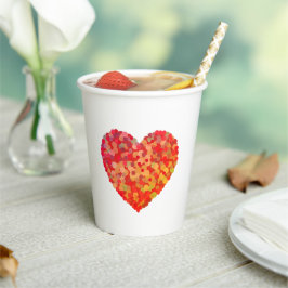 Vasos De Papel Abstract Heart Confetti Art