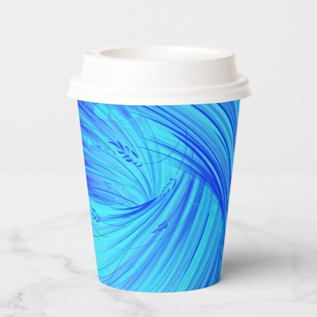 Vasos De Papel Abstracto azul Enchanted Garden (Reverso )