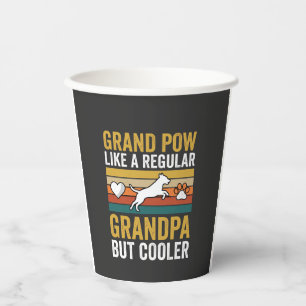 Vasos De Papel Abuelo Abuelo Amante De Los Perros Retro