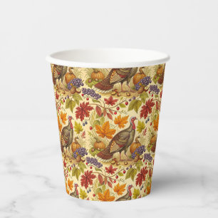 Vasos De Papel Abundancia de Acción de Gracias
