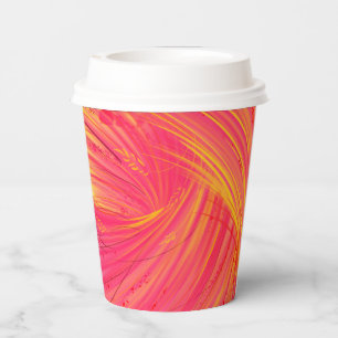Vasos De Papel Abundante amarillo rosado