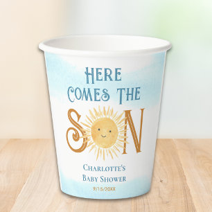 Vasos De Papel Acá Ven El Baby Shower Del Hijo