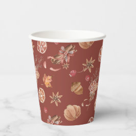 Vasos De Papel Acción de Gracias del otoño de Watercolor