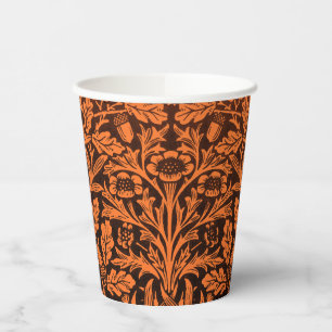 Vasos De Papel Acornos de Espejos, hojas de roble y patrón floral