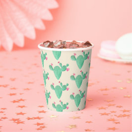 Vasos De Papel Acuarela Cactus Despedida de Soltera