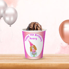 Vasos De Papel Acuarela Cavalier King Charles Cupakes Cumpleaños