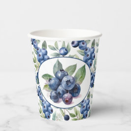 Vasos De Papel Acuarela Cuate Blueberries
