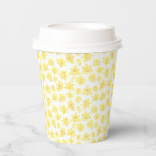 Vasos De Papel Acuarela Daffodil Ditzy Floral