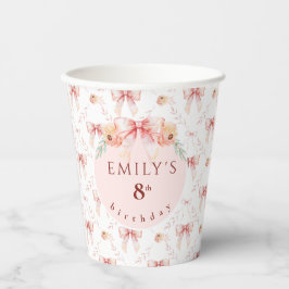 Vasos De Papel acuarela de arco de coqueta