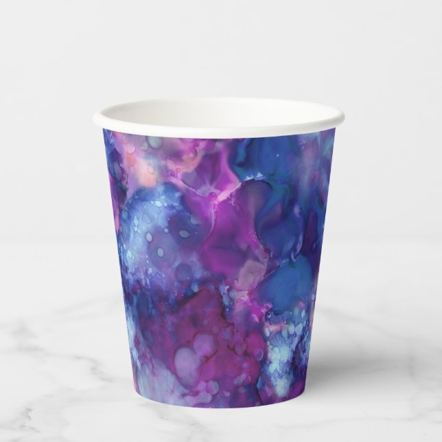Vasos De Papel acuarela de fantasía - ambiente de espacio profund (Anverso)