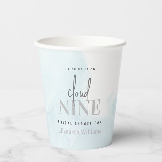 Vasos De Papel Acuarela La Novia está en la gloria Fiesta de Desp (Anverso)