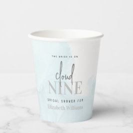 Vasos De Papel Acuarela La Novia Está En La Nube 9 Fiesta Nupcial