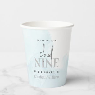 Vasos De Papel Acuarela La Novia Está En La Nube 9 Fiesta Nupcial