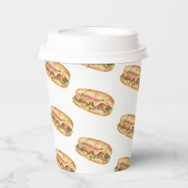 Vasos De Papel Acuarela Niños Perros Calientes Cumpleaños