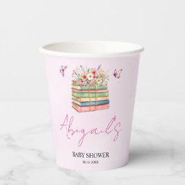 Vasos De Papel Acuarela Nuevo Capítulo Comienza ducha de bebé