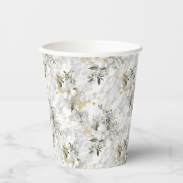 Vasos De Papel Acuarelas de flores primaverales en Regalo de duch