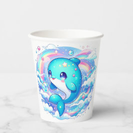 Vasos De Papel Adorable Dolphin Baby Shower