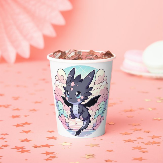 Vasos De Papel Adorable Dragon Baby Shower (in situ)