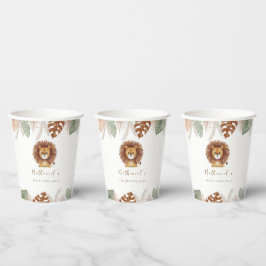 Vasos De Papel Adorable Fluffy Lion Birday