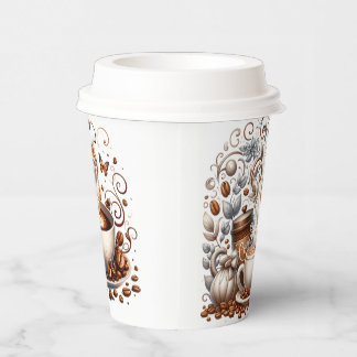 Vasos De Papel Adorable Gato de la Copa del Café de papel Gato ca