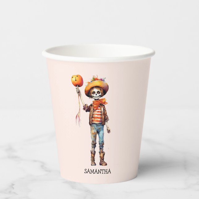 Vasos De Papel Adorable Kid Zombie - Cute Halloween (3) (Anverso)