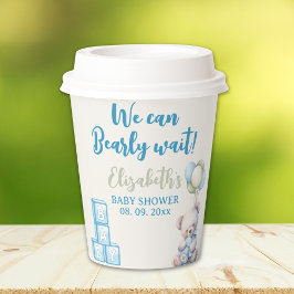 Vasos De Papel Adorable Teddy Bear - Baby Shower Boy