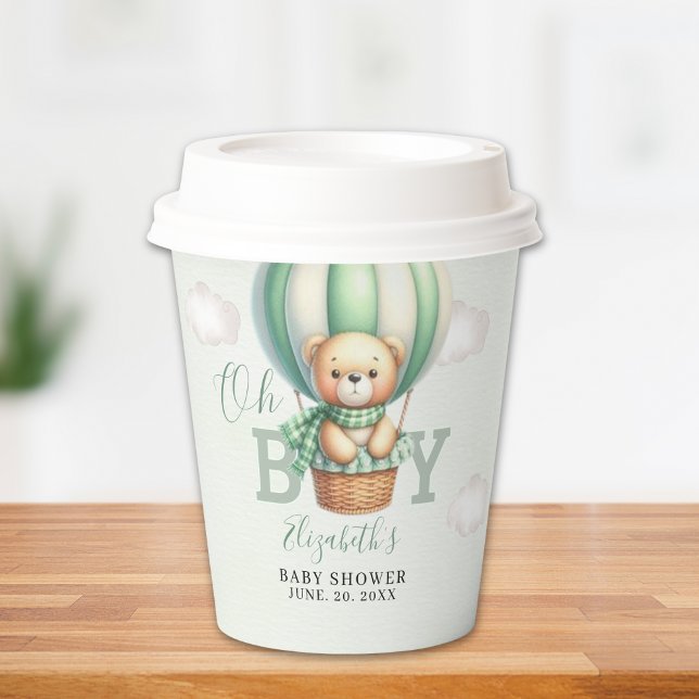 Vasos De Papel Adorable Teddy Bear Baby Shower Boy Party (Subido por el creador)