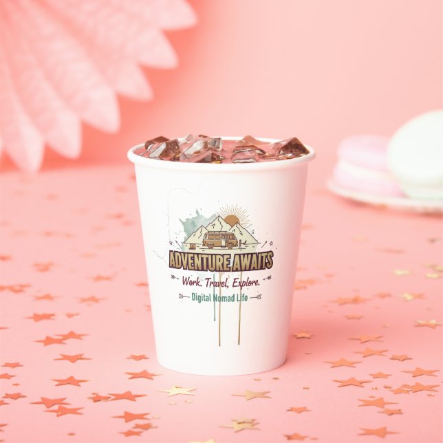 Vasos De Papel Adventure Awaits  (in situ)