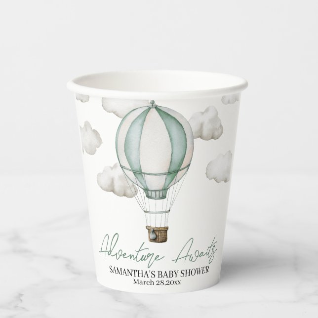 Vasos De Papel Adventure Awaits Baby Shower Paper cup (Anverso)
