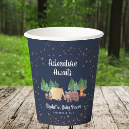 Vasos De Papel Adventure Awaits Woodland Animals Baby Shower