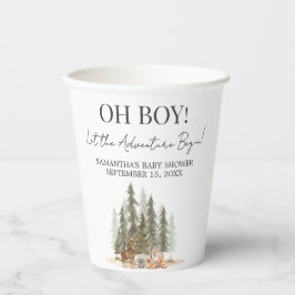 Vasos De Papel Adventure Begin Woodland Animals Baby Shower