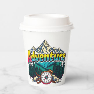 Vasos De Papel Adventure Mountain – Outdoor Hiking Nature Design